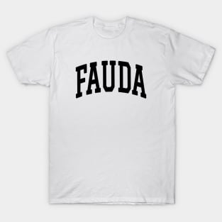 Fauda Black Text College Style T-Shirt